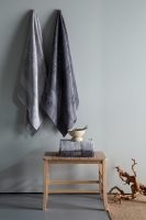 Lotus 90x150 CM 4'Lü Gri/Antrasit Havlu Aile Seti