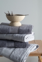 Lotus 90x150 CM 4'Lü Gri/Antrasit Havlu Aile Seti