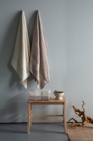 Lotus 90x150 CM Ekru/Vizon Havlu Aile Seti