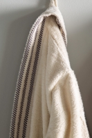 Penye Modeo Bornoz Antrasit/Ekru Aile Seti