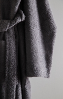 Penye Modeo Bornoz Antrasit/Ekru Aile Seti