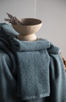 Penye Modeo Bornoz Yeşil/Ekru Aile Seti