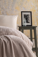 Tek Kişilik Trusty Ekru Jakar Desen Battaniye 160x220 CM